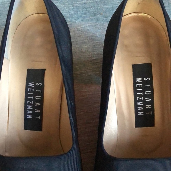 Vintage Stuart Weizman Black Square Heel Slip On Business Office Shoe - Picture 10 of 10